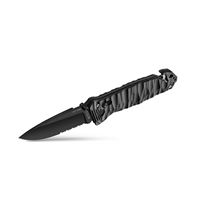 CAC S200 FRENCH ARMY KNIFE TEXTURED PA6 FV BLACK HANDLE