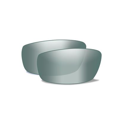 Wiley X Aspect Polarized - Platinum Flash - Smoke Green Lenses