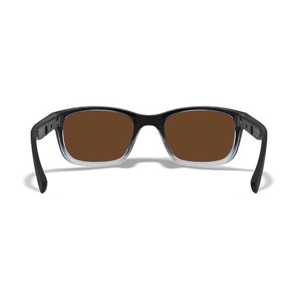 WILEY X HELIX Captivate Polarized - Bronze Mirror - Copper/Gloss Black Fade To Clear Crystal