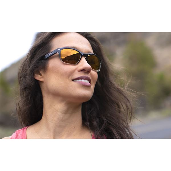 WILEY X HELIX Captivate Polarized - Bronze Mirror - Copper/Gloss Black Fade To Clear Crystal