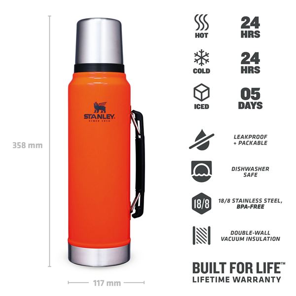 Termoska STANLEY Legendary Classic 1 l Blaze Orange