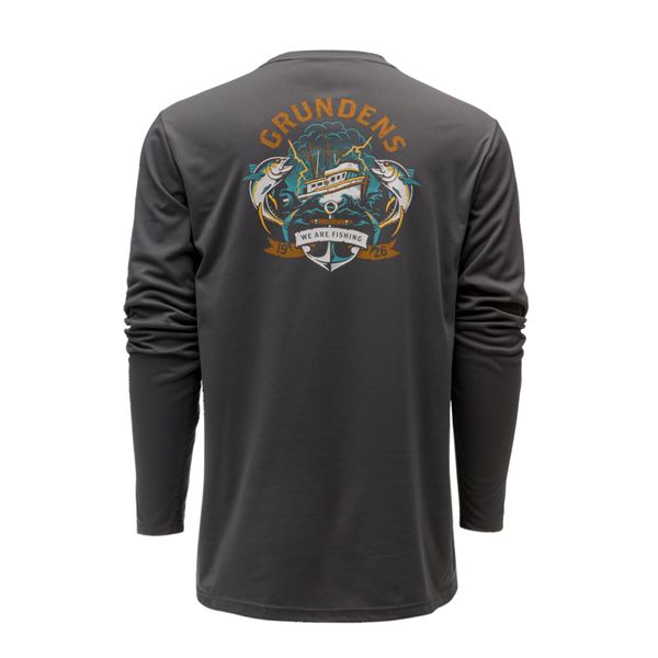 Triko Grundéns Tuna Tattoo LS Tech Tee - Anchor vel. S