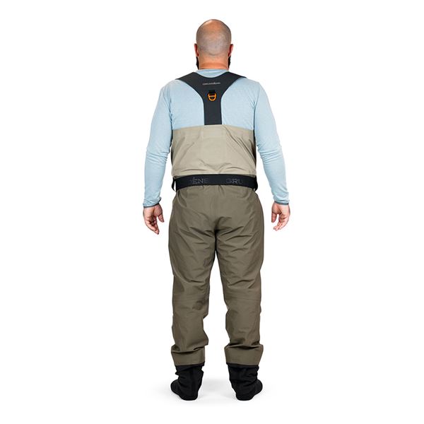 Broďáky Grundéns Boundary Zip Stockingfoot - vel.  S Short (7-9) Stone/Otter