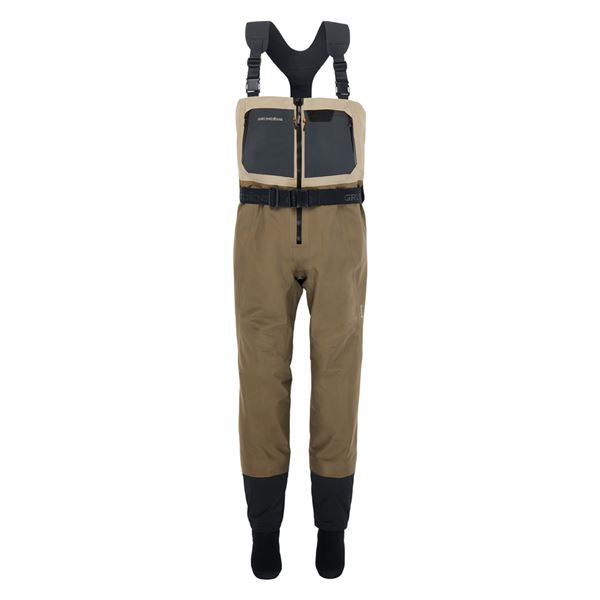 Broďáky Grundéns Boundary Zip Stockingfoot - vel.  XL Short (12-13) Stone/Otter