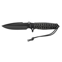Survival nůž TB Outdoor Maraudeur, PARACORD 550 ®, Hladké ostří, Kydex - Black