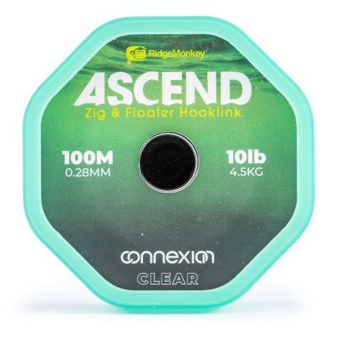 Návazcový vlasec RidgeMonkey Ascend Zig & Floater Hooklink 10lb 0.28mm 100m
