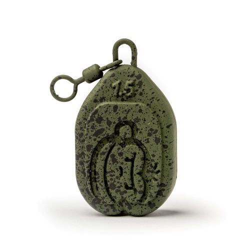 Ekologická rybářská zátěž RidgeMonkey Zead Flat Pear 99g Camo Brown