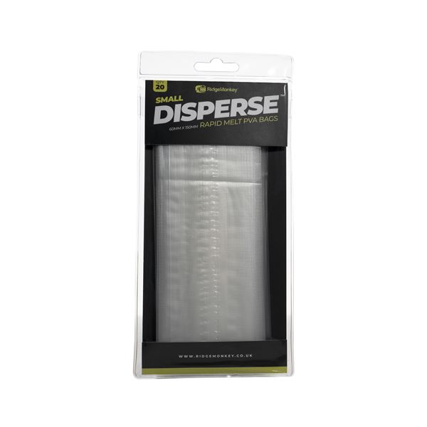 Rozpustné PVA sáčky RidgeMonkey – malé, 60 × 150 mm