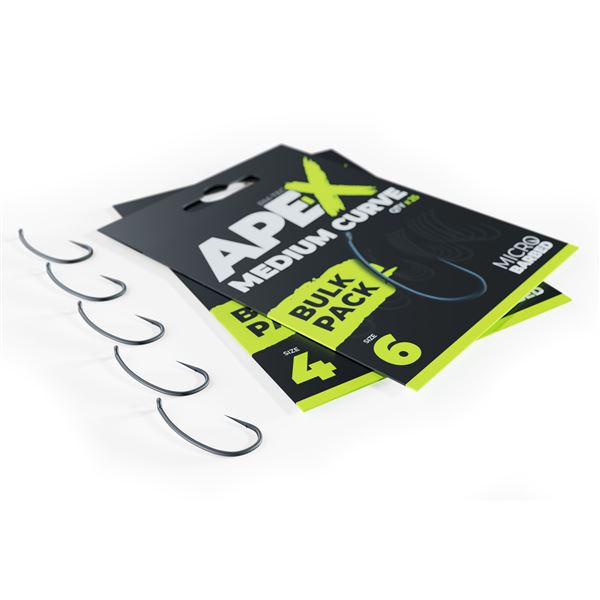 Ape-X Medium Curve Barbed size 4 Bulk Pack