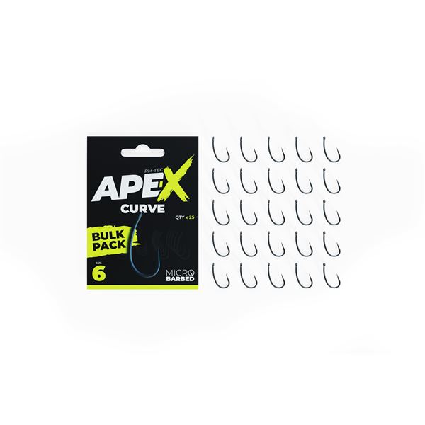 Ape-X Curve Barbed size 6 Bulk Pack