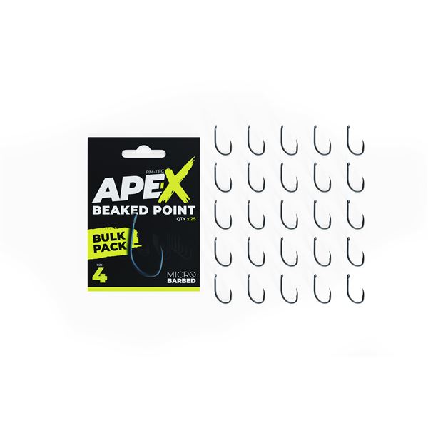 Ape-X Beaked Point Barbed Size 4 Bulk Pack