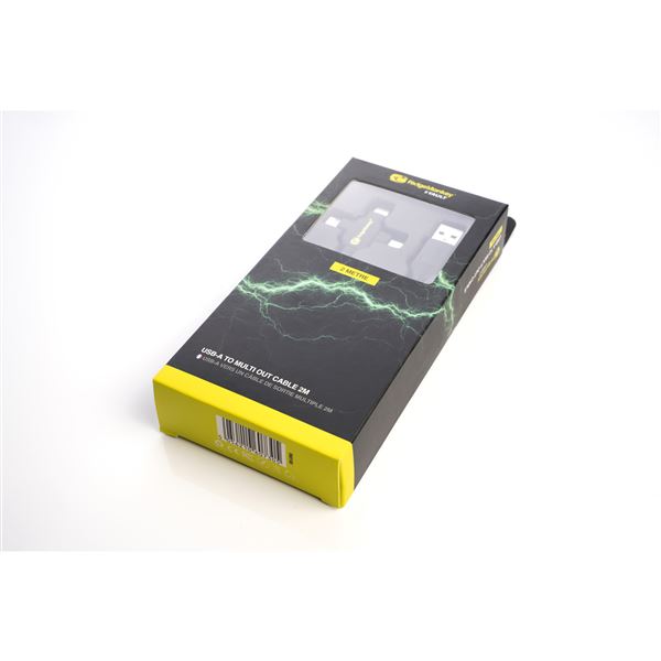Nabíjecí kabel RidgeMonkey Vault USB-A to Multi Out Cable 2m