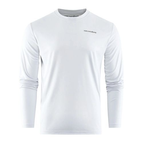 Funkční UV triko Grundéns Fish Fearlessly LS Tech Tee Grey Mist  XL
