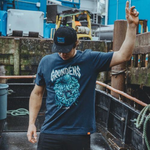 Triko Grundéns Njord SS T-Shirt Dark Navy  S