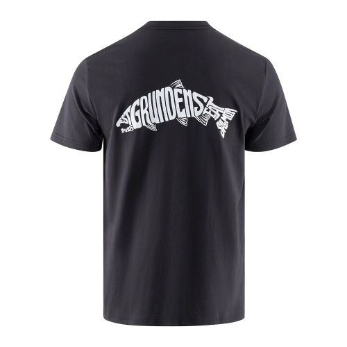 Triko Grundéns Pocket Tee Black Salmon Graphic 3XL