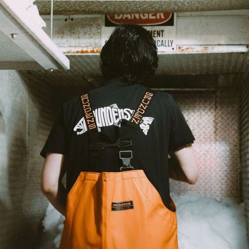Triko Grundéns Pocket Tee Black Salmon Graphic 3XL
