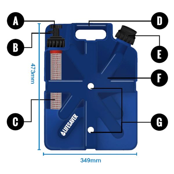 Filtr na vodu Lifesaver Jerrycan - Zelený