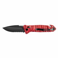 CAC ARMY KNIFE TEXTURED PA6 FV RED HANDLE
